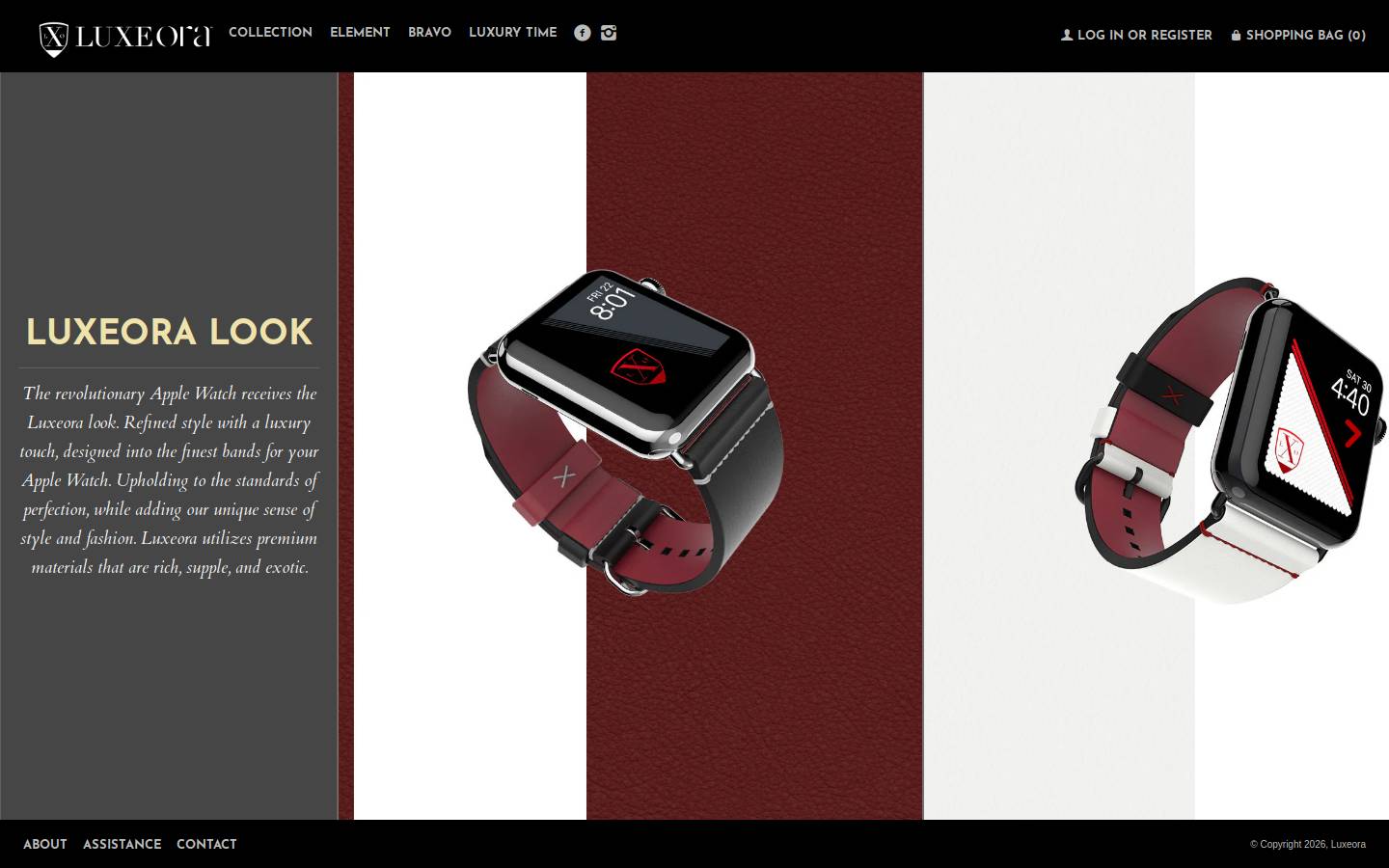 luxeora.com homepage screenshot