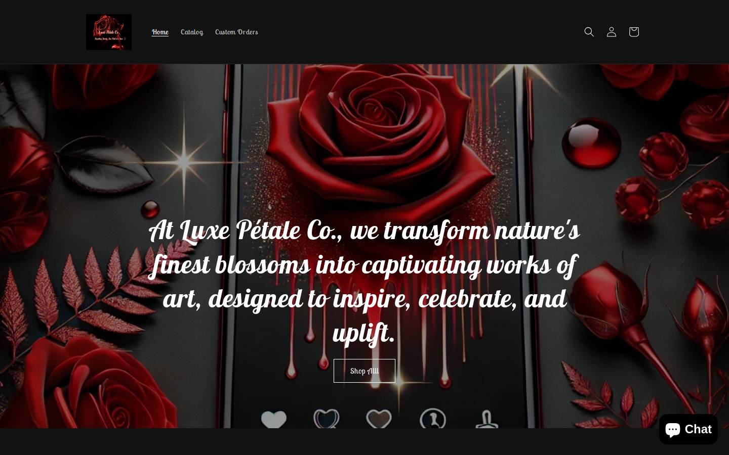 luxepetaleco.com homepage screenshot