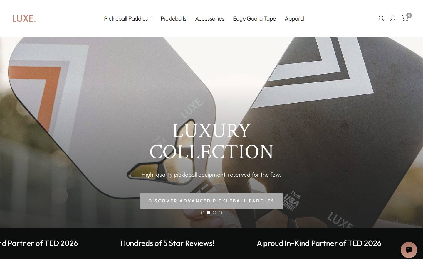 luxepickleball.com homepage screenshot