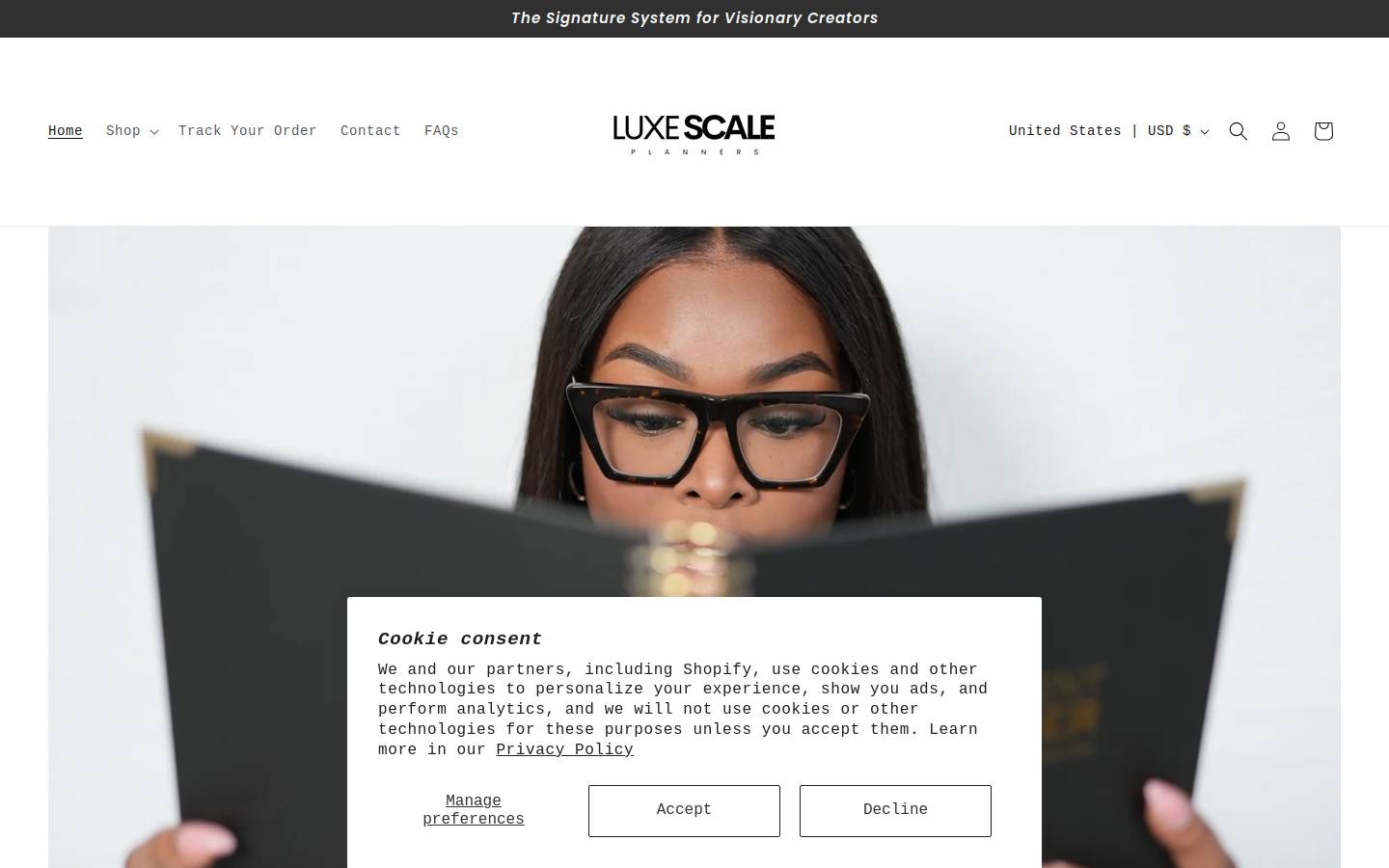 luxescaleplanners.com homepage screenshot