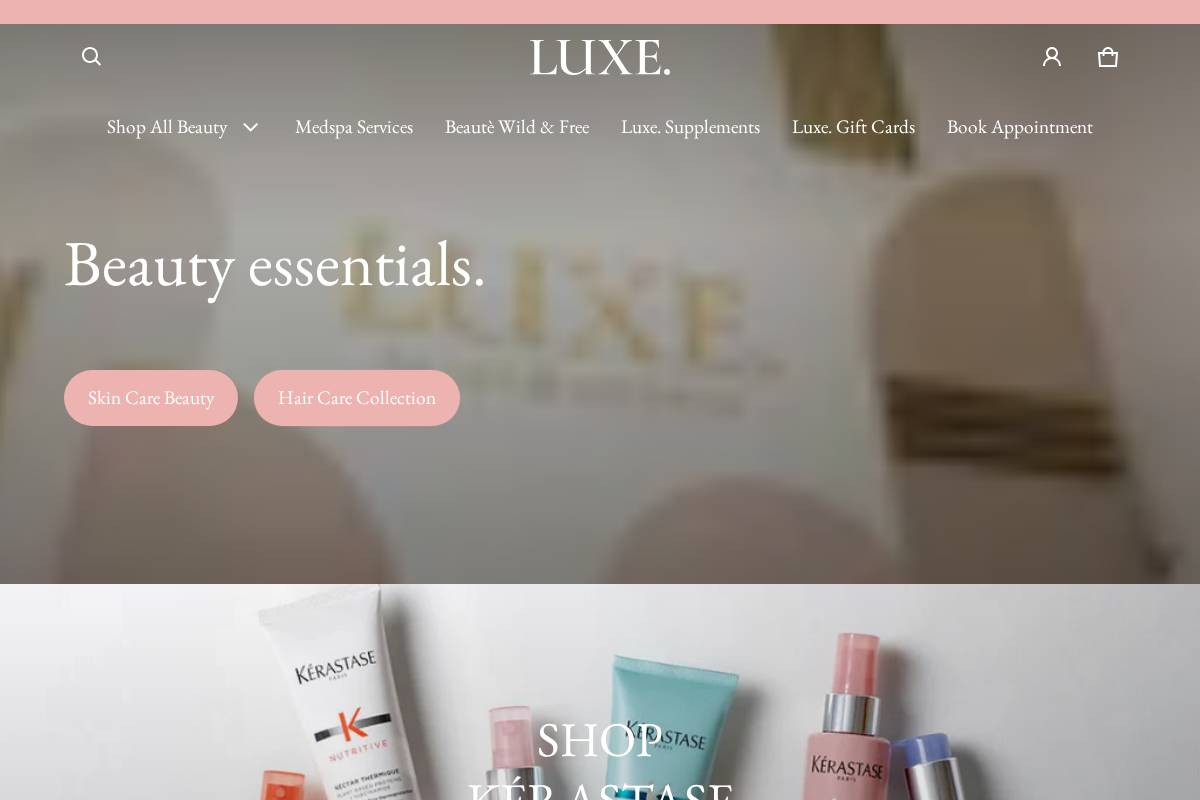 luxespokaneshop.com homepage screenshot