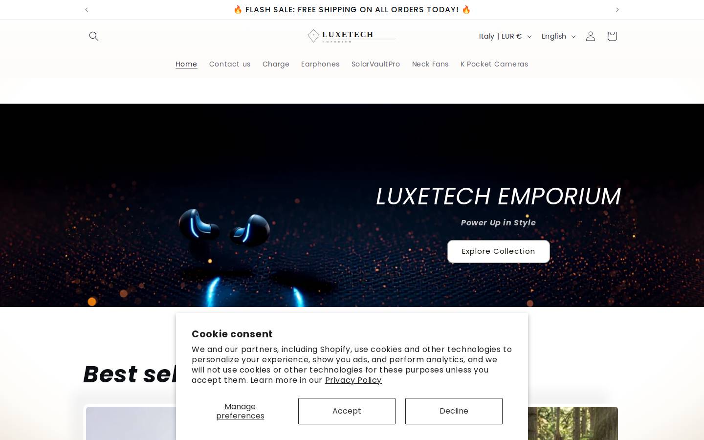 luxetechemporium.com homepage screenshot