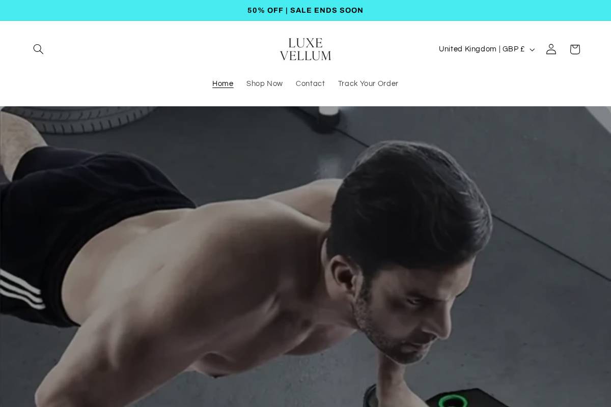 luxevellum.com homepage screenshot