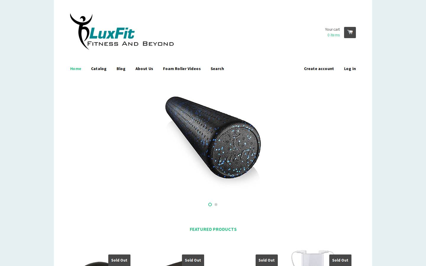 luxfitproducts.com homepage screenshot