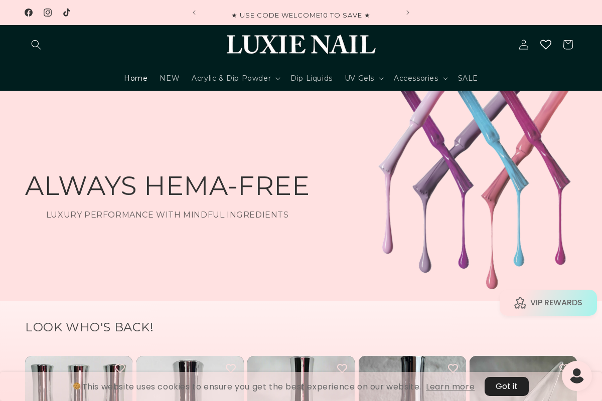 luxienail.com homepage screenshot