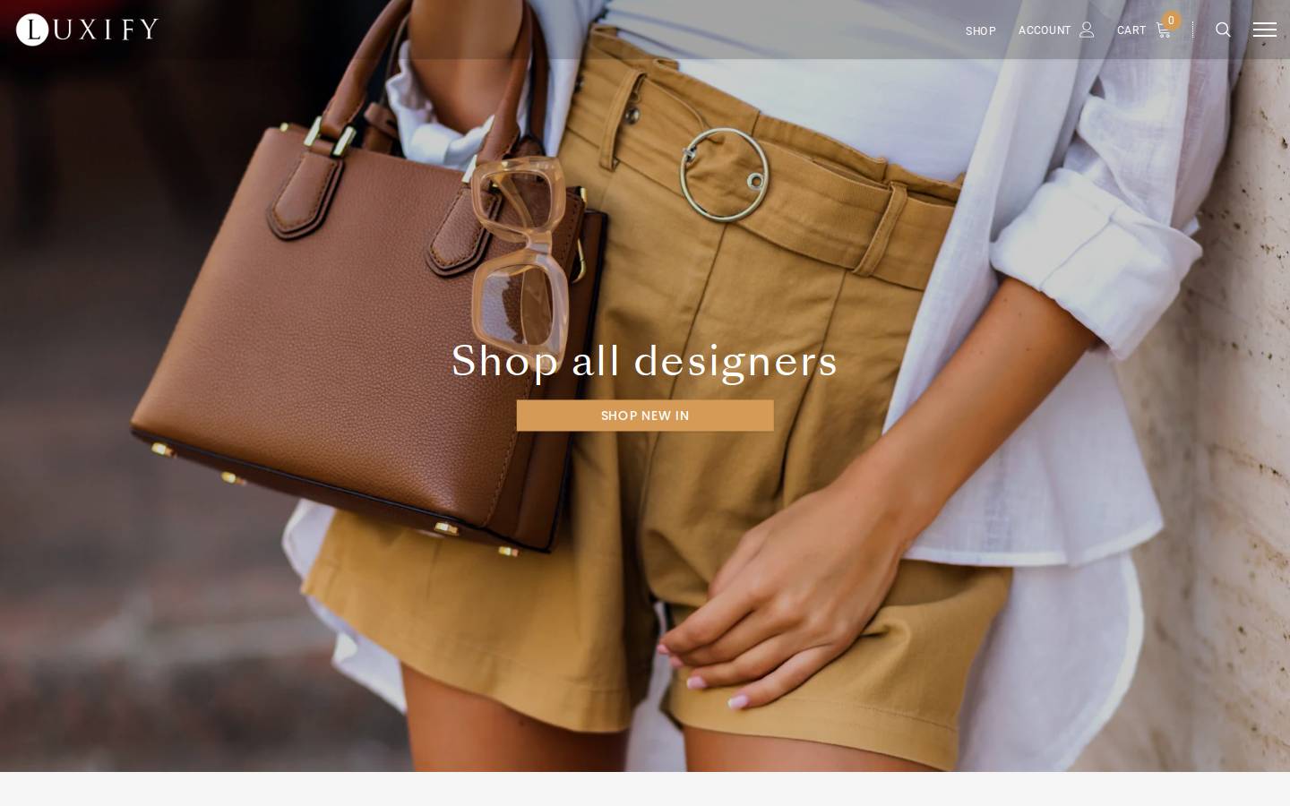 Luxify homepage screenshot
