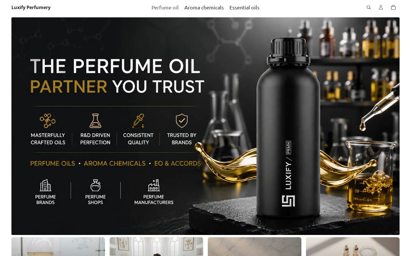luxifyperfumery.com homepage screenshot