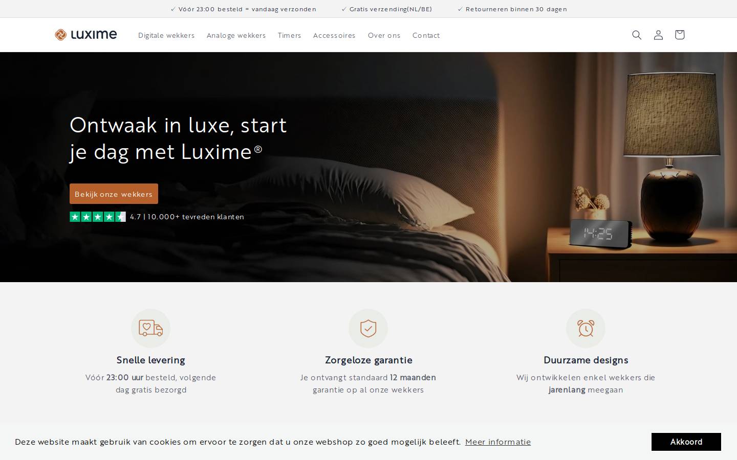 Luxime homepage screenshot
