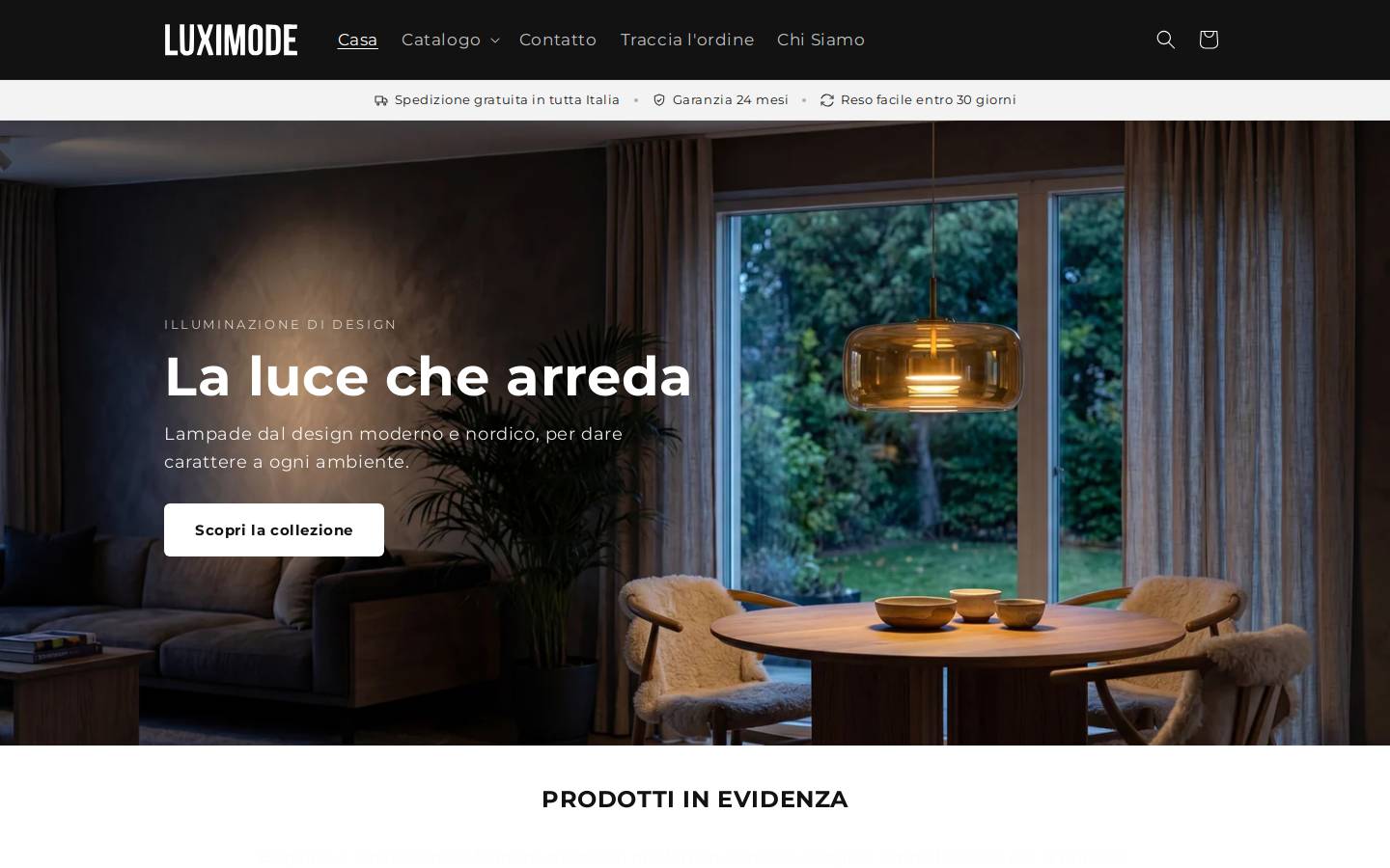 Luximode homepage screenshot