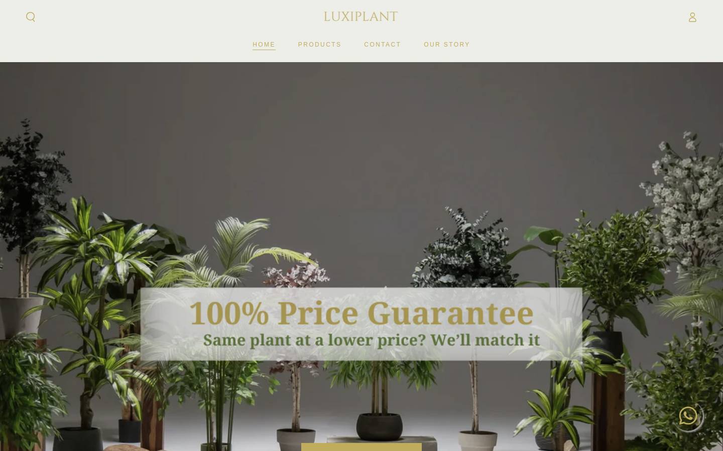 luxiplant.com homepage screenshot