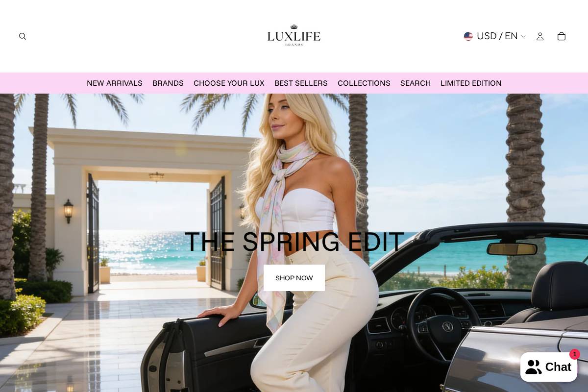 luxlifebrands.com homepage screenshot