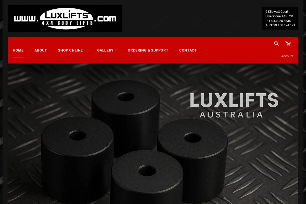 luxlifts.com.au homepage screenshot