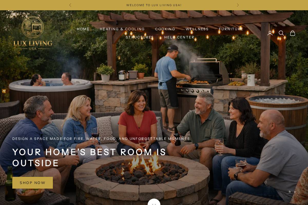 luxliving-usa.com homepage screenshot