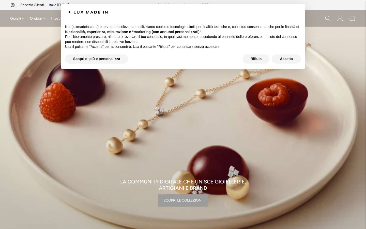 Luxmadein homepage screenshot