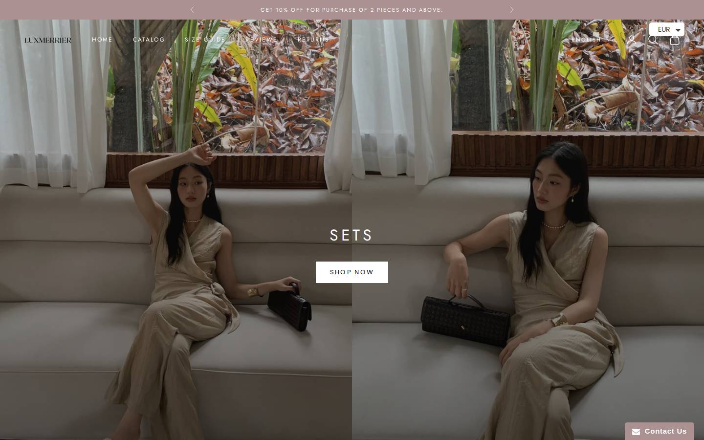 luxmerrier.com homepage screenshot