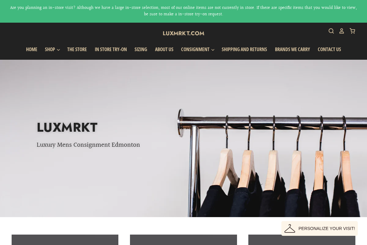 luxmrkt.ca homepage screenshot