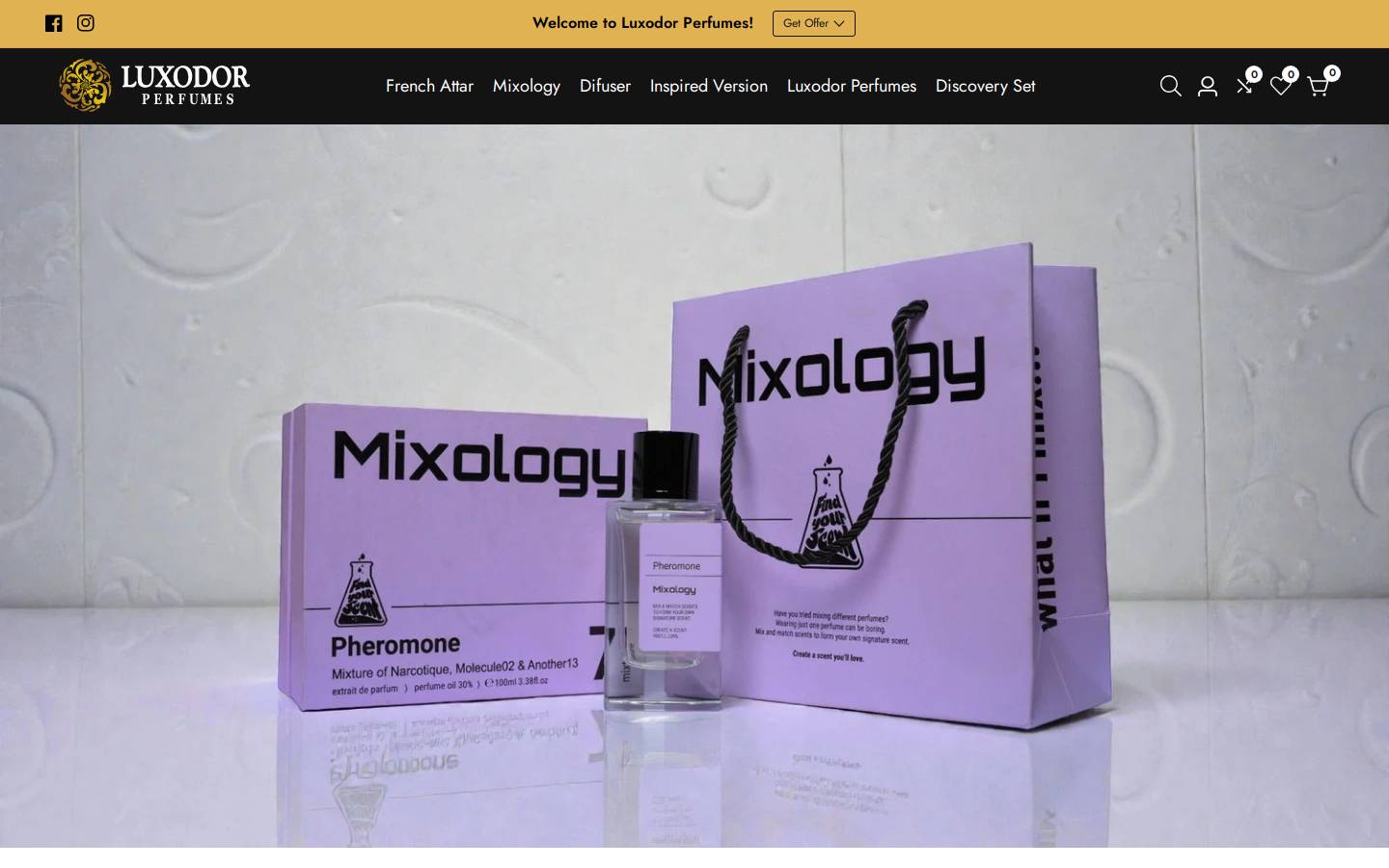 luxodorperfumes.com homepage screenshot