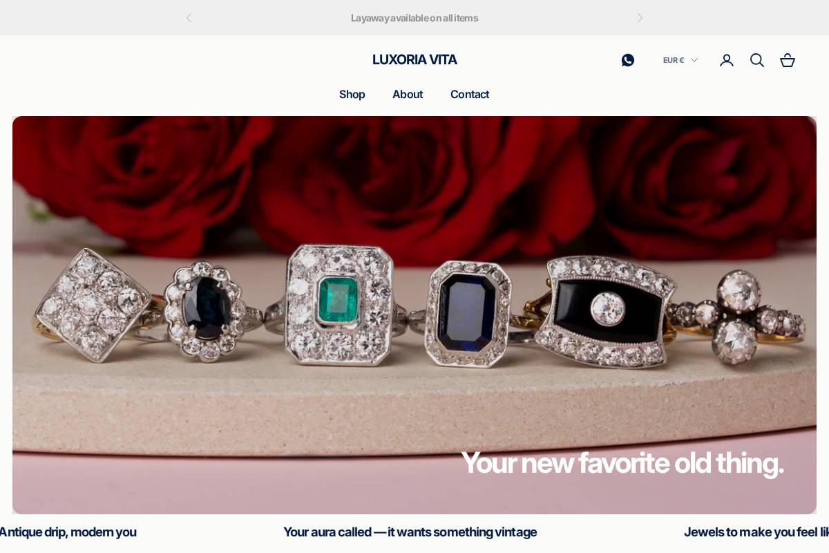 luxoriavita.com homepage screenshot