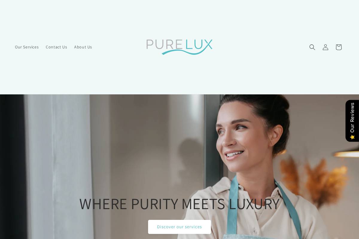 luxpureservices.com homepage screenshot