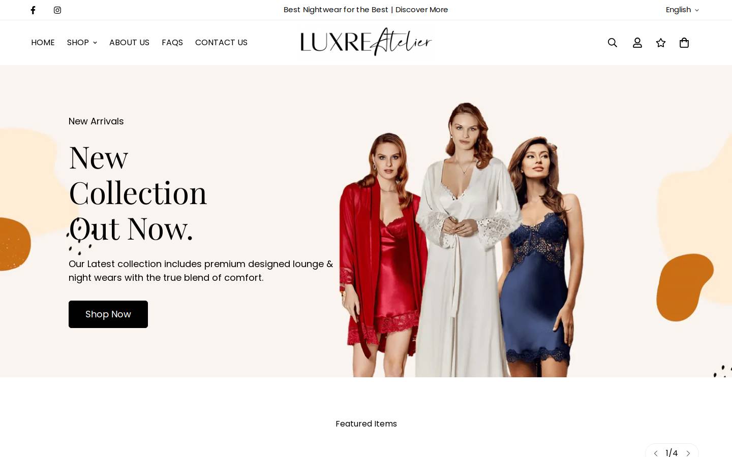 luxreatelier.com homepage screenshot
