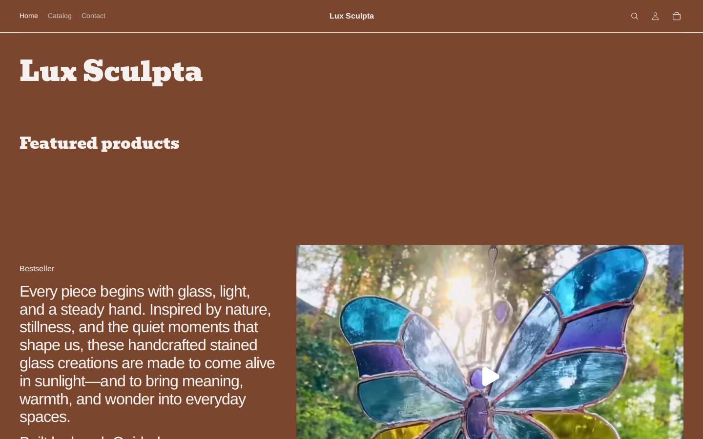 luxsculpta.com homepage screenshot