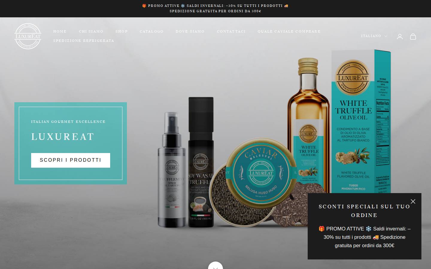 luxureat.it homepage screenshot