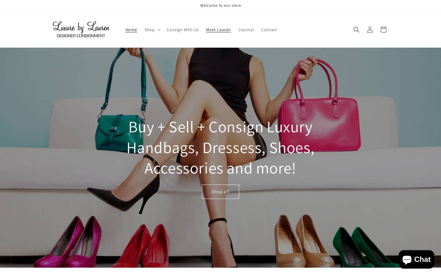 luxurebylauren.com homepage screenshot