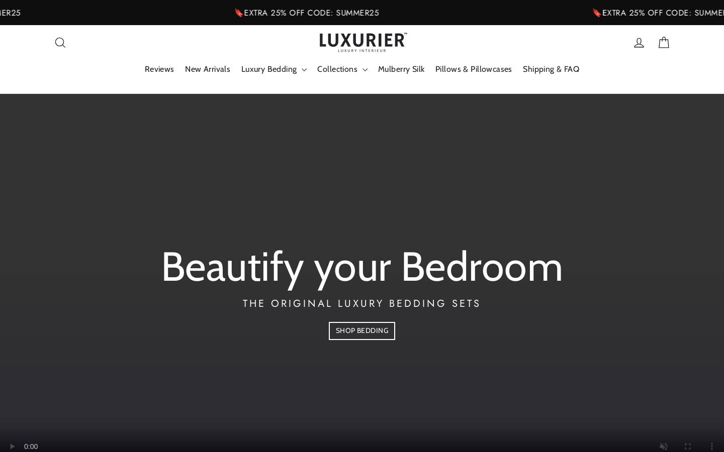 Luxurier homepage screenshot