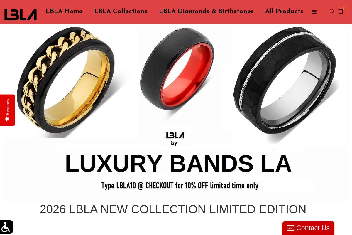 luxurybandsla.com homepage screenshot