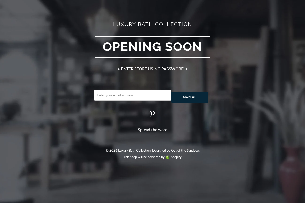 luxurybathcollection.com homepage screenshot
