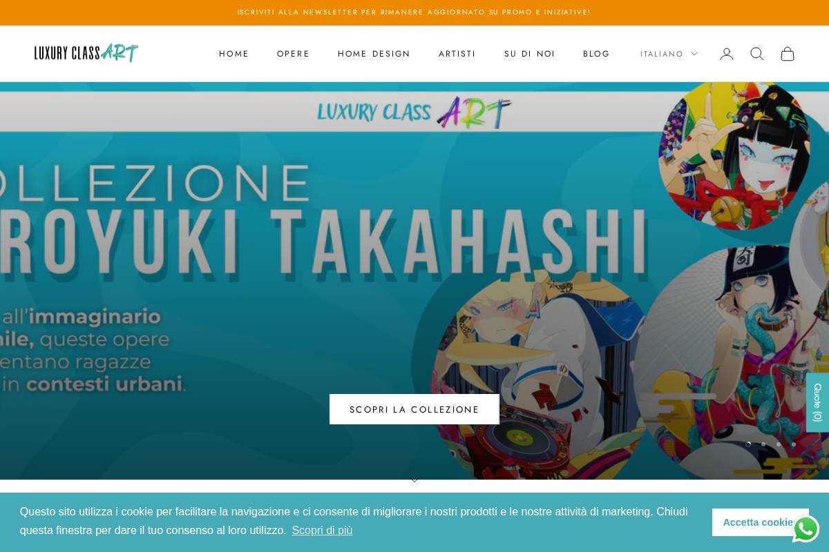 luxuryclassart.com homepage screenshot