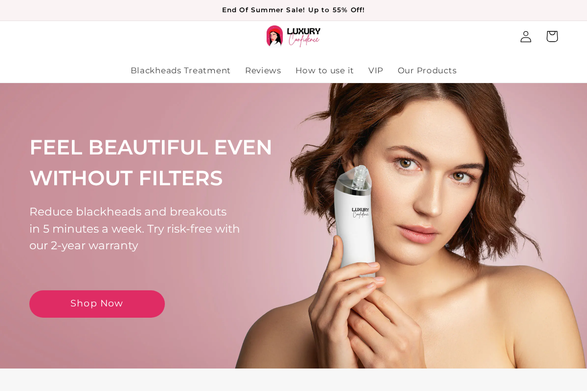 Luxury Confidence homepage screenshot