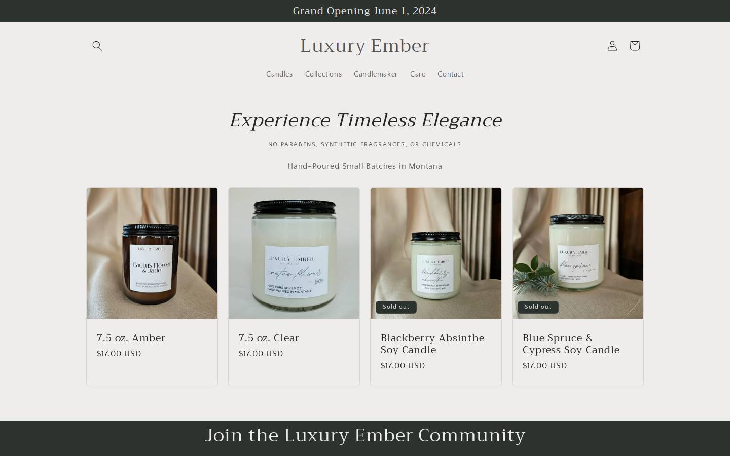 luxuryember.com homepage screenshot