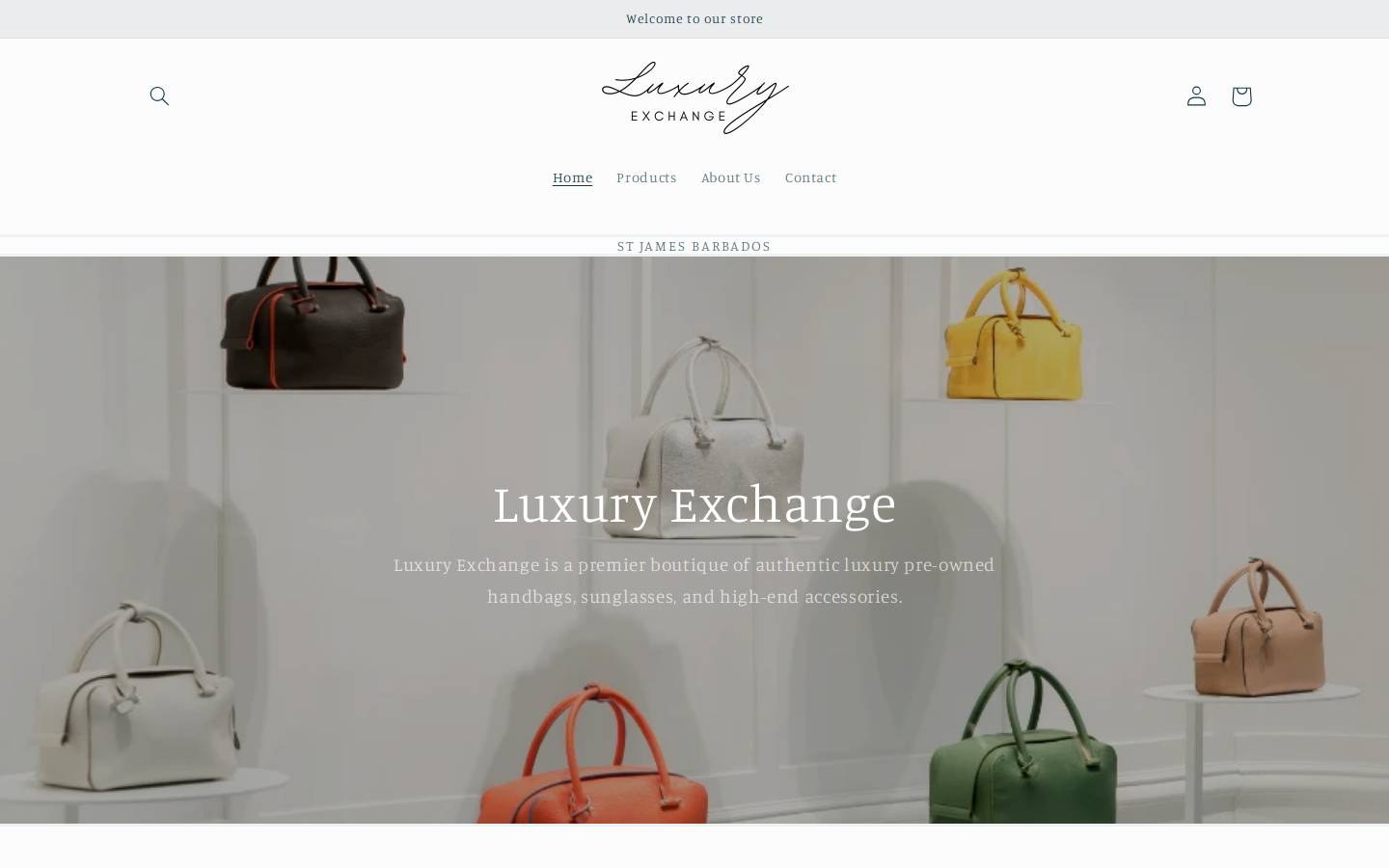 luxuryexchangebarbados.com homepage screenshot