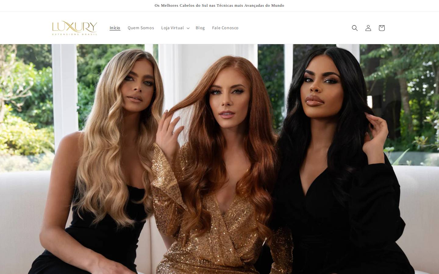 luxuryextensions.com.br homepage screenshot