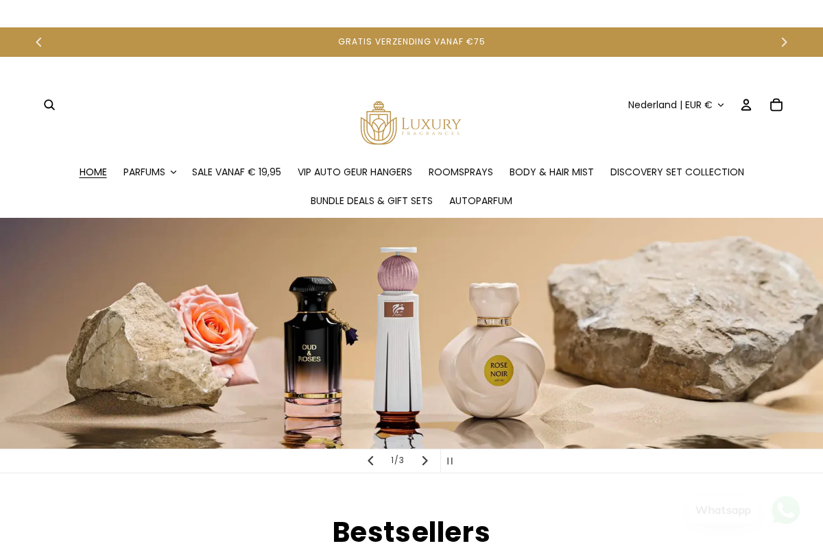 Luxuryfragrances.nl homepage screenshot