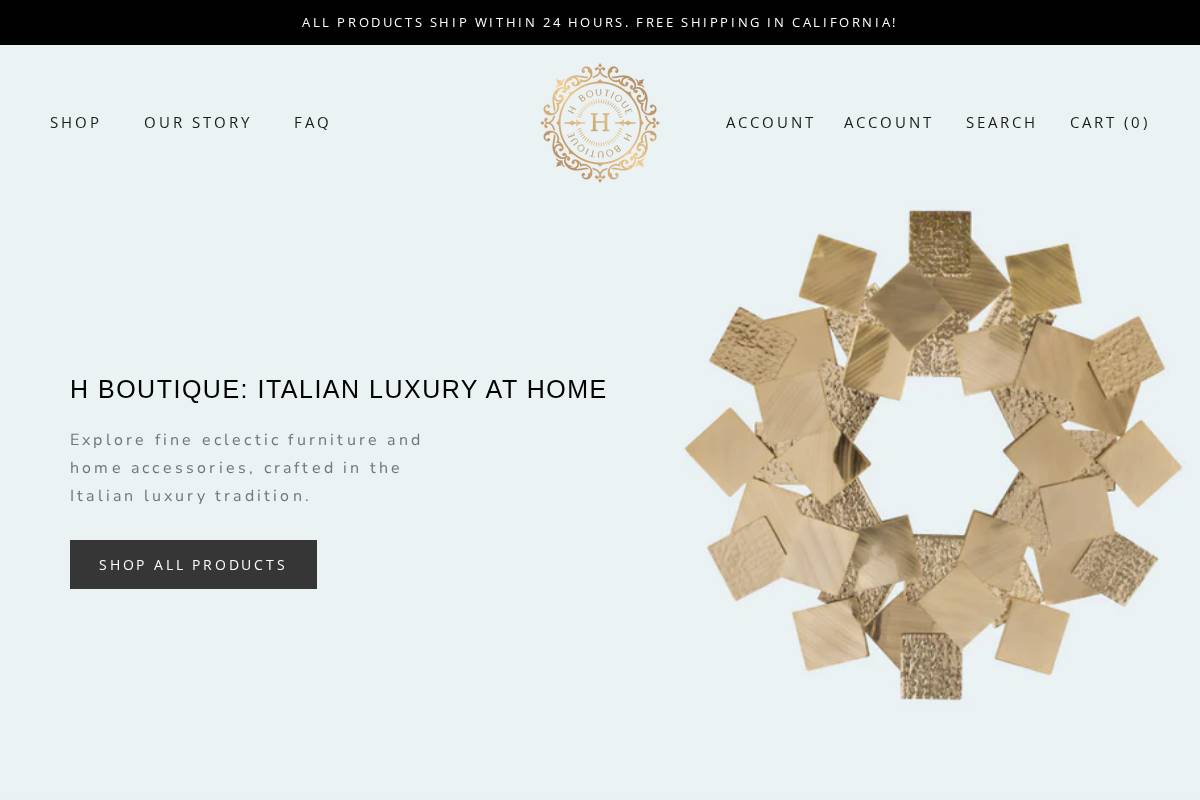 luxuryglobalfurniture.com homepage screenshot