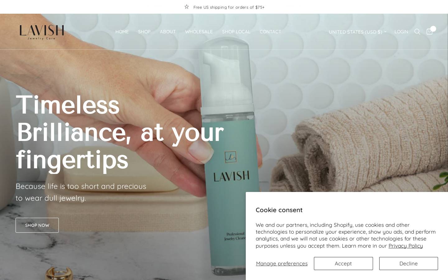 luxuryjewelrycare.com homepage screenshot