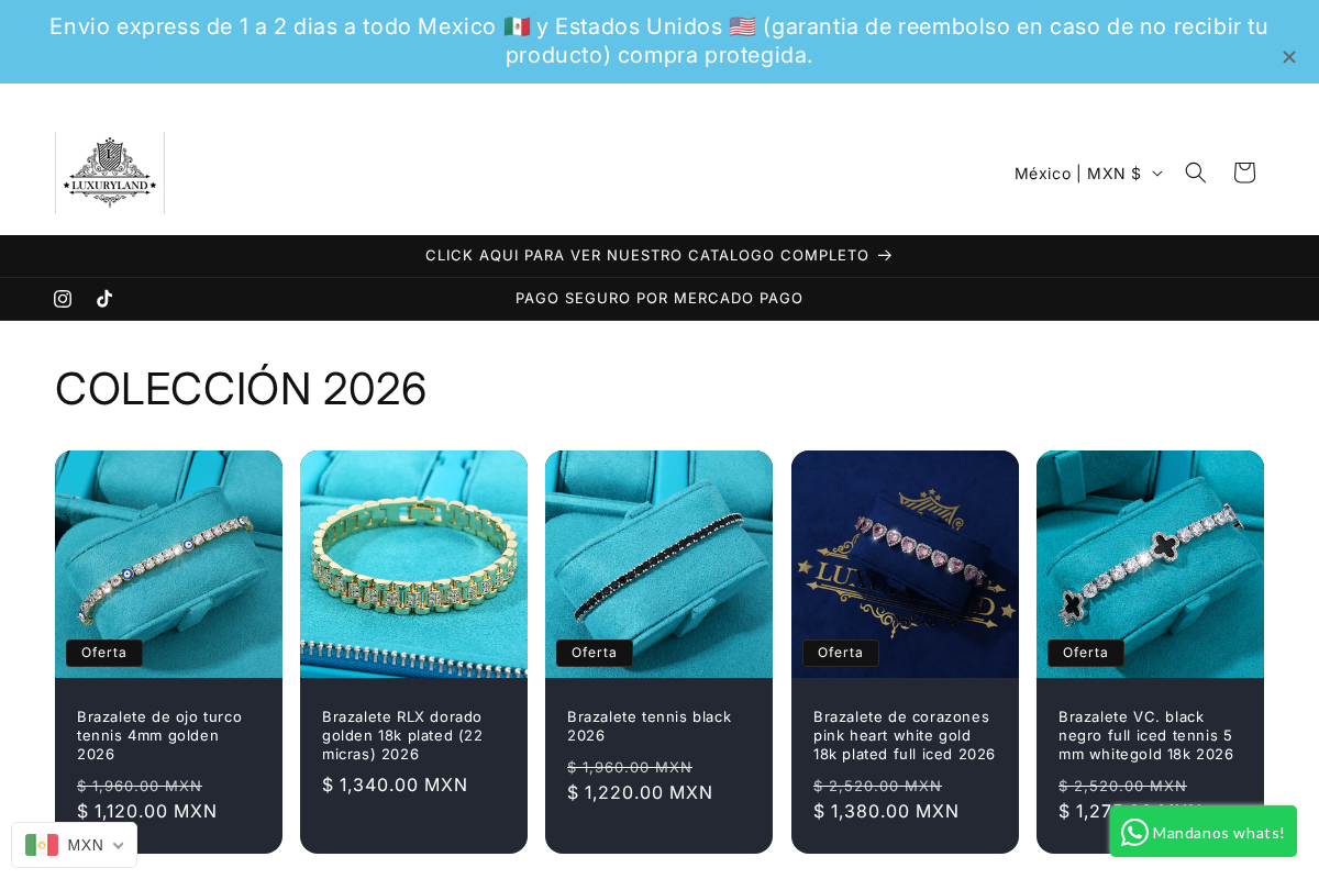 luxuryland jewelry homepage screenshot