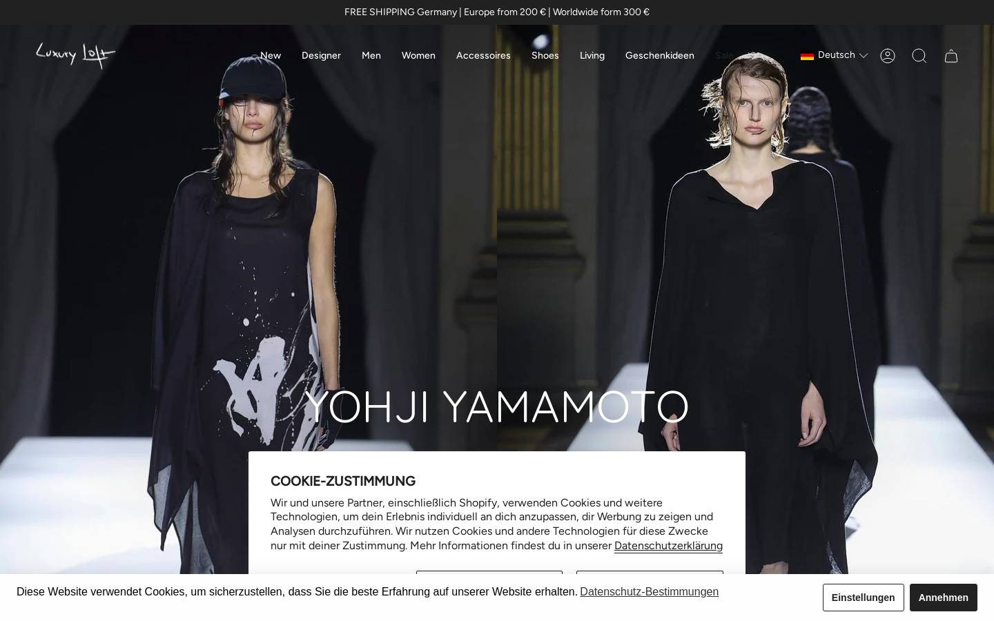 Luxury Loft homepage screenshot