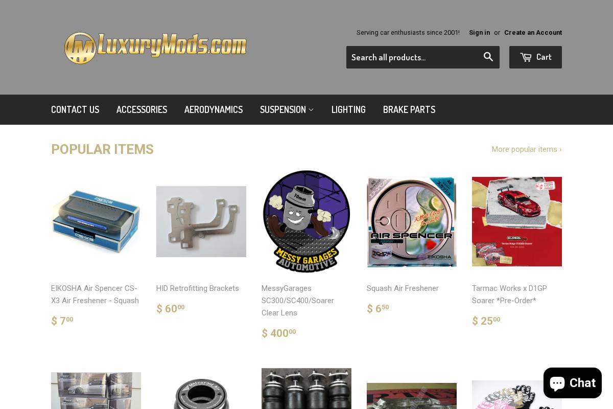 luxurymods.com homepage screenshot
