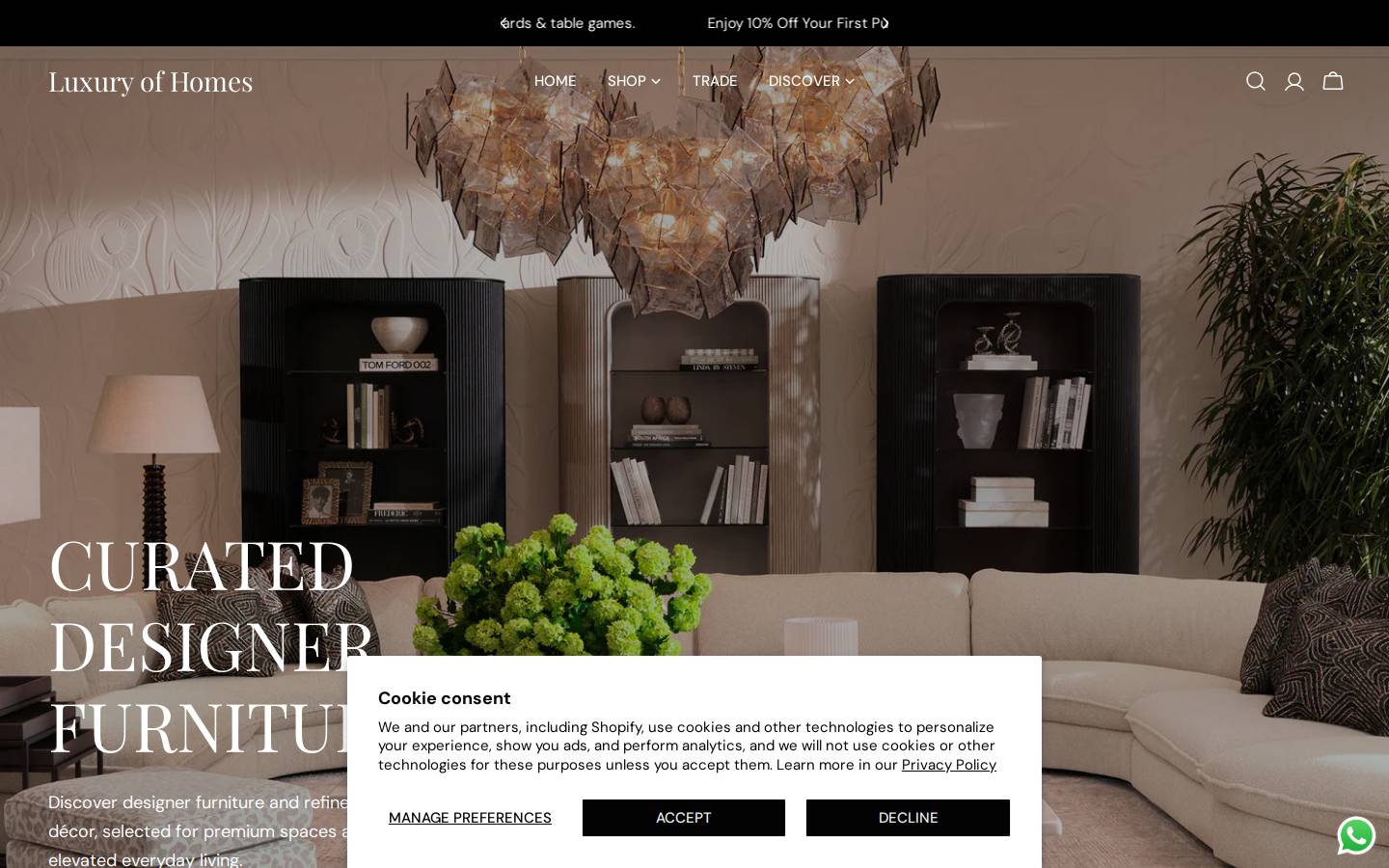 luxuryofhomes.com homepage screenshot