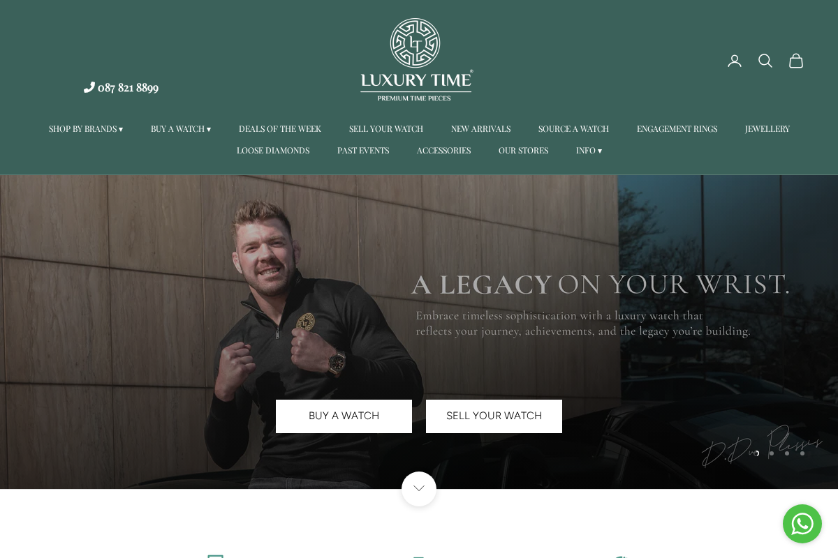 Luxurytime homepage screenshot