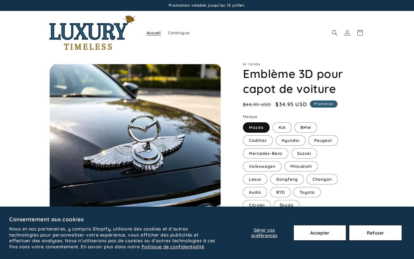 luxurytimeless.store homepage screenshot