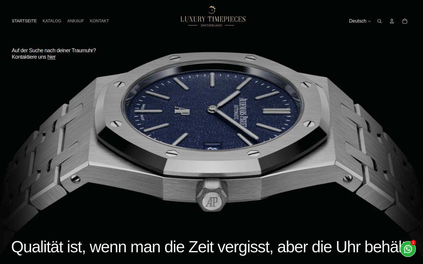 luxurytimepieces.ch homepage screenshot