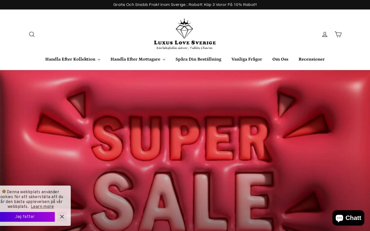 luxus-sverige.com homepage screenshot