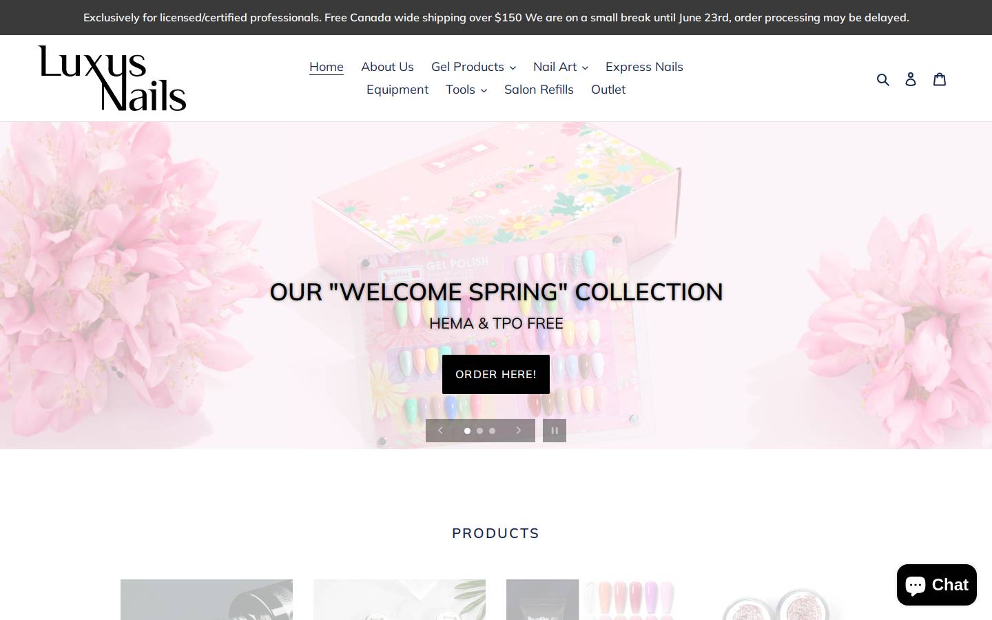 luxusnail.com homepage screenshot