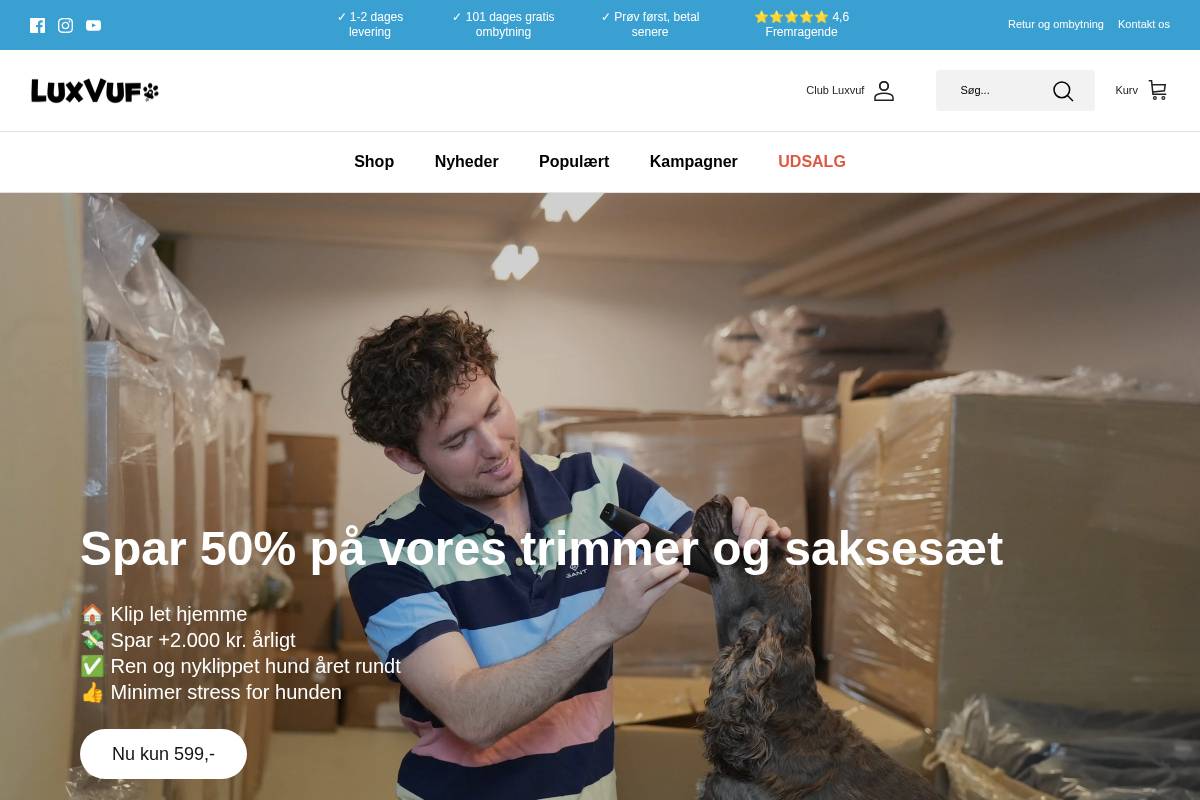 Luxvuf homepage screenshot