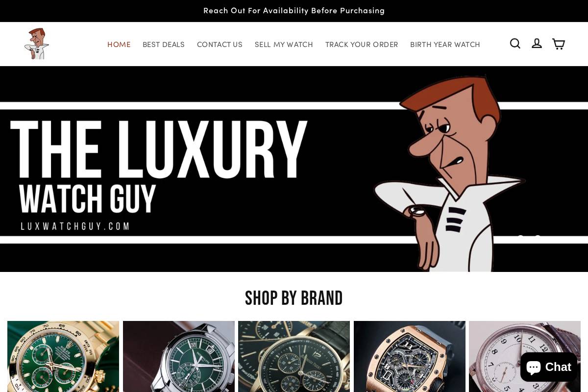luxwatchguy.com homepage screenshot