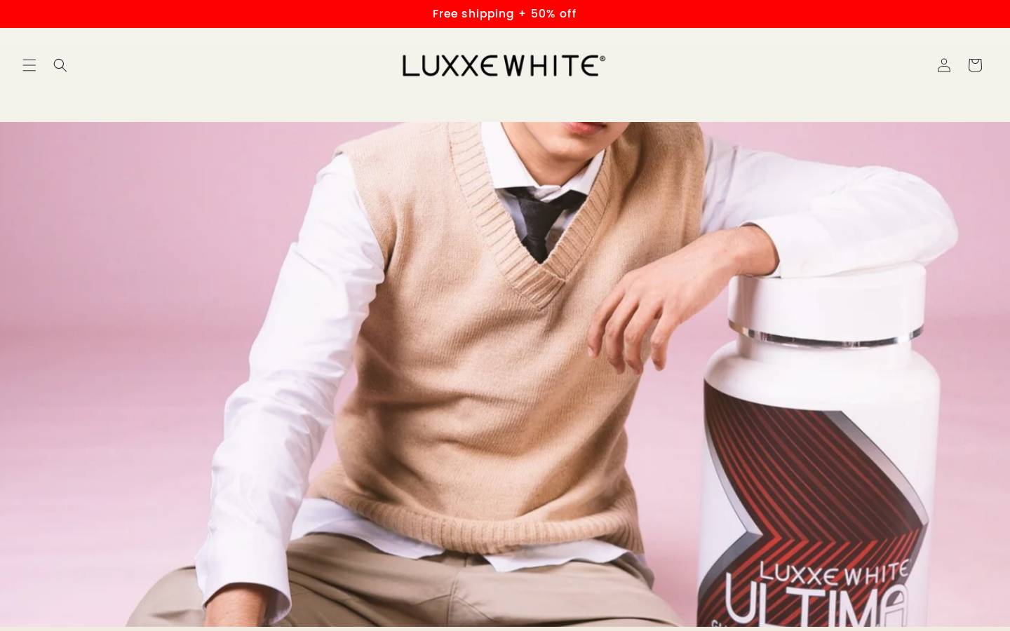 luxxewhiteofficial.com homepage screenshot